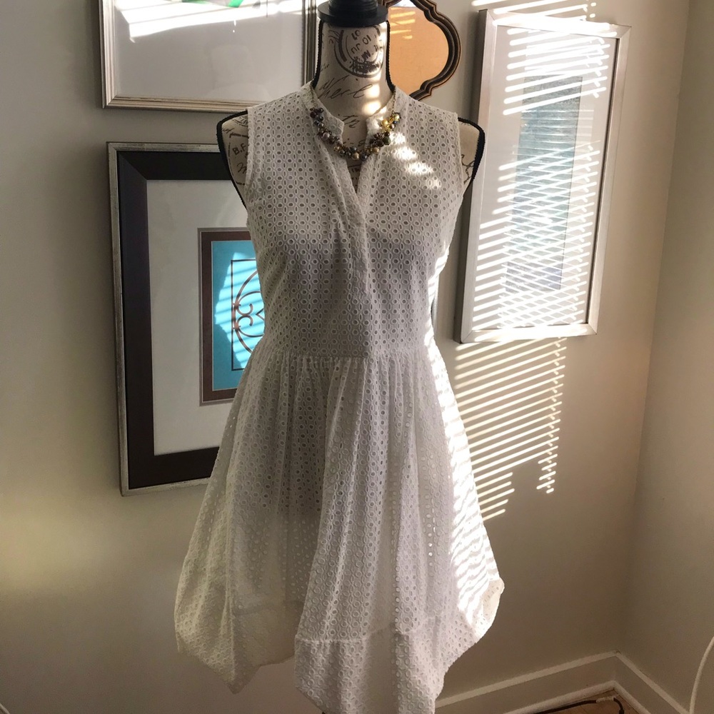 Banana Republic White Cotton Dress